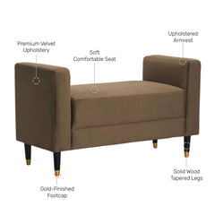 New Velvet Bench With Custom design for Modern Homes