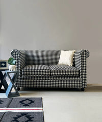 Linen 2 Seater trendy Sofa design - Wooden Bazar