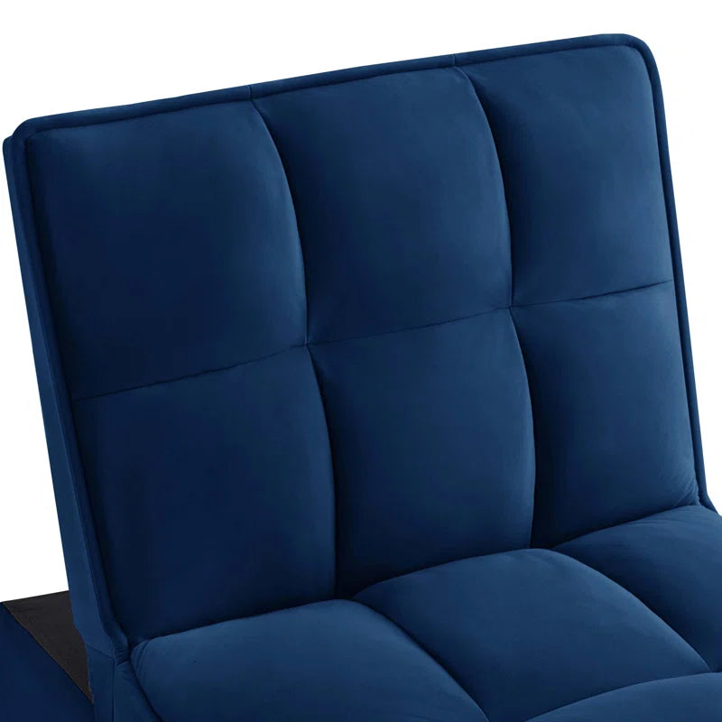 Delux Four-in-One Multipurpose Single Tufted Sofa Bed with Pillows and Storage Pockets