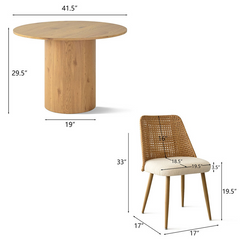 Alexandrina 4-Piece Round Dining Set