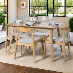 Aubray Solid Wood Dining Set