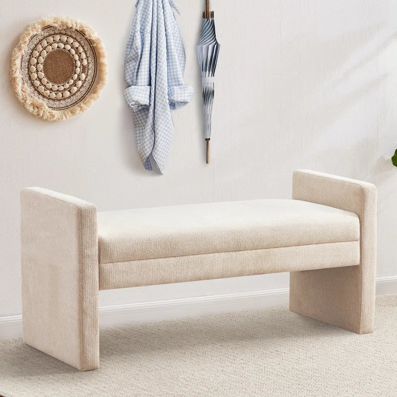 Jackky Polyester Upholstered Bench - Wooden Bazar