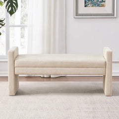 Shankared Polyester Upholstered Bench - Wooden Bazar