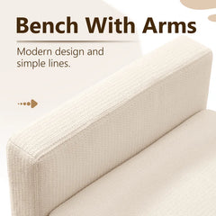 Shankared Polyester Upholstered Bench - Wooden Bazar