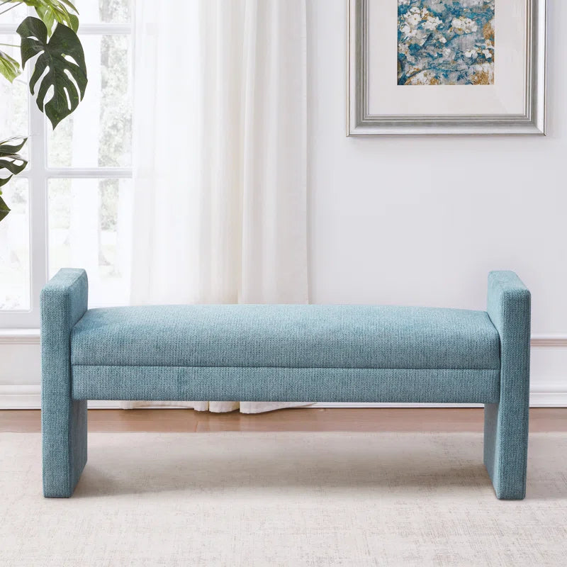 Shankared Polyester Upholstered Bench - Wooden Bazar