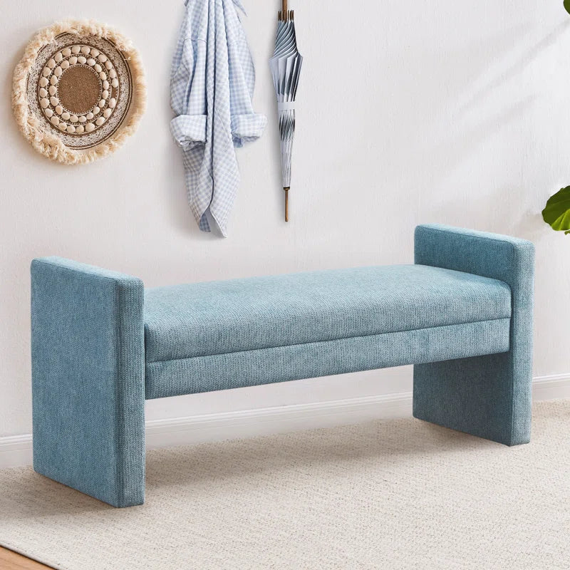 Jackky Polyester Upholstered Bench - Wooden Bazar