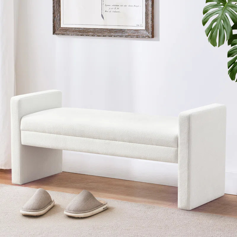 Shankared Polyester Upholstered Bench - Wooden Bazar