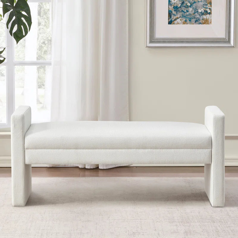 Jackky Polyester Upholstered Bench - Wooden Bazar