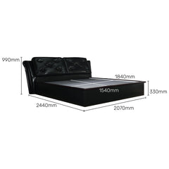 Mariono Queen Size Bed in Upholstered Style with Hydraulic Storage