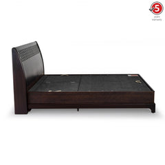 Marsh Royal King Size Bed in Cherry Finish - Wooden Bazar