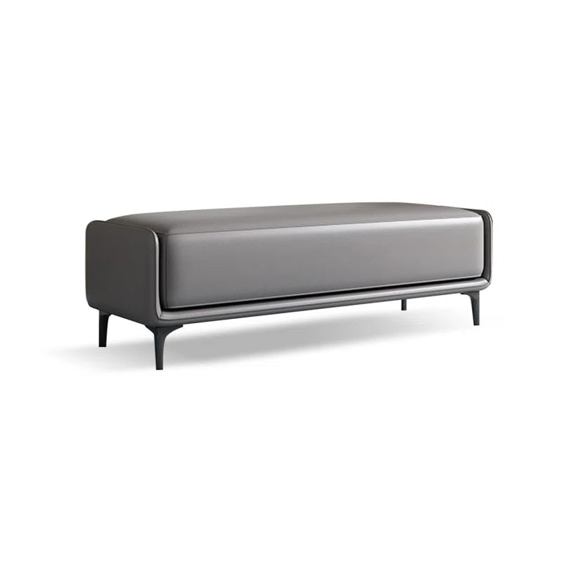 Nietheran Leather Bench - Wooden Bazar