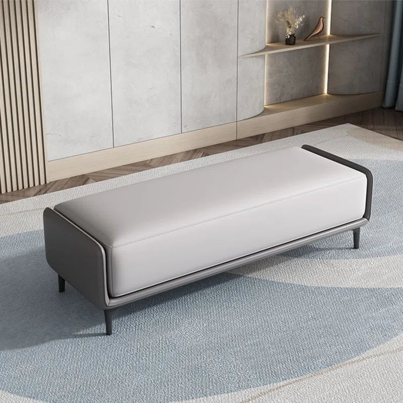 Nietheran Leather Bench - Wooden Bazar