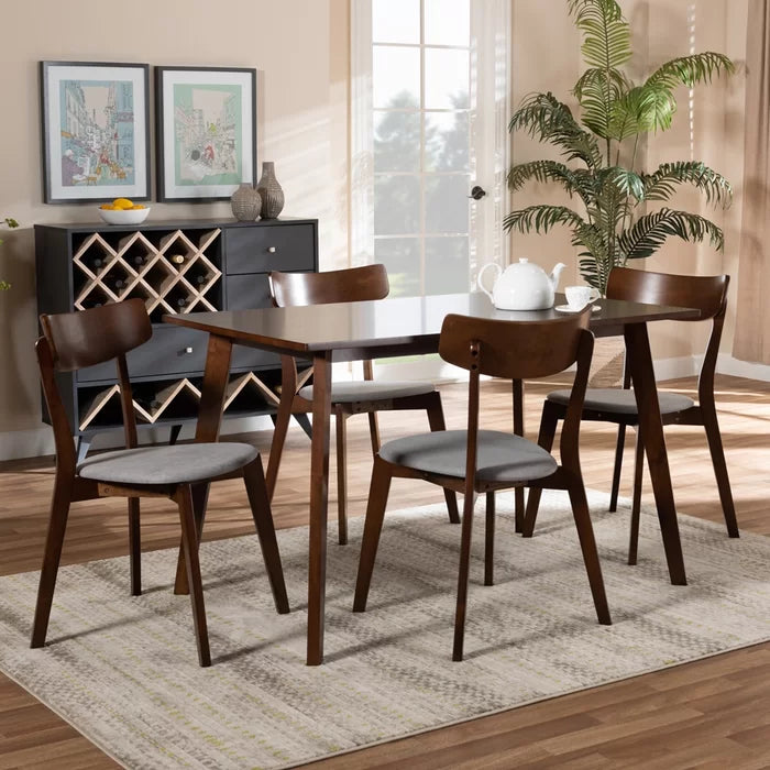 Haztrer Solid Wood Dining Set - Wooden Bazar