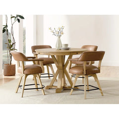 4 Seater Trestle Dining Set - Wooden Bazar