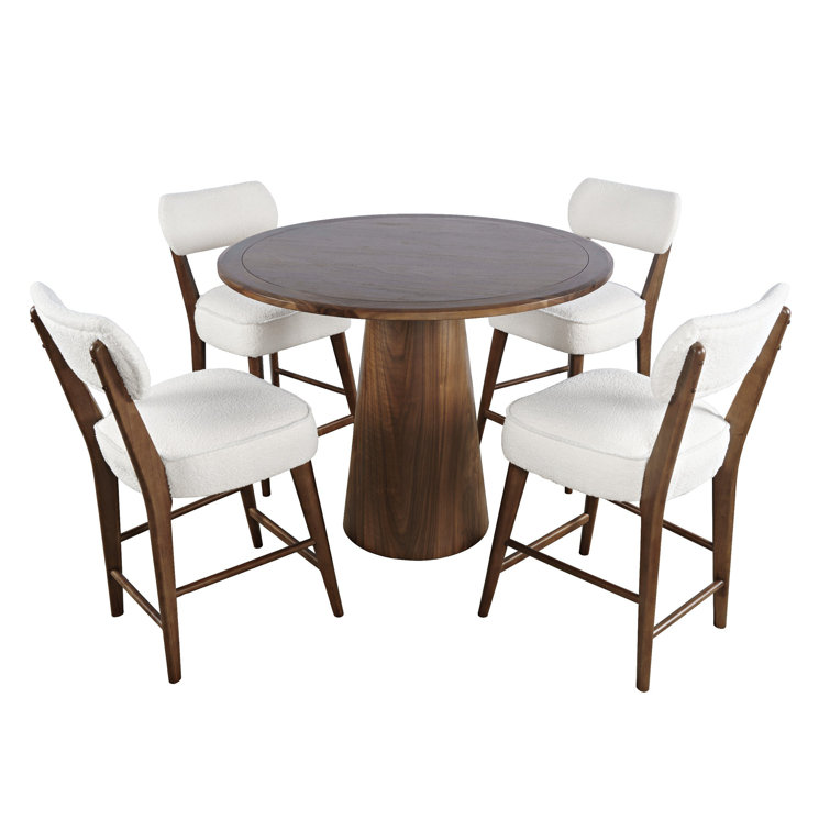 Traiden 5-Piece Counter Dining Set – Walnut