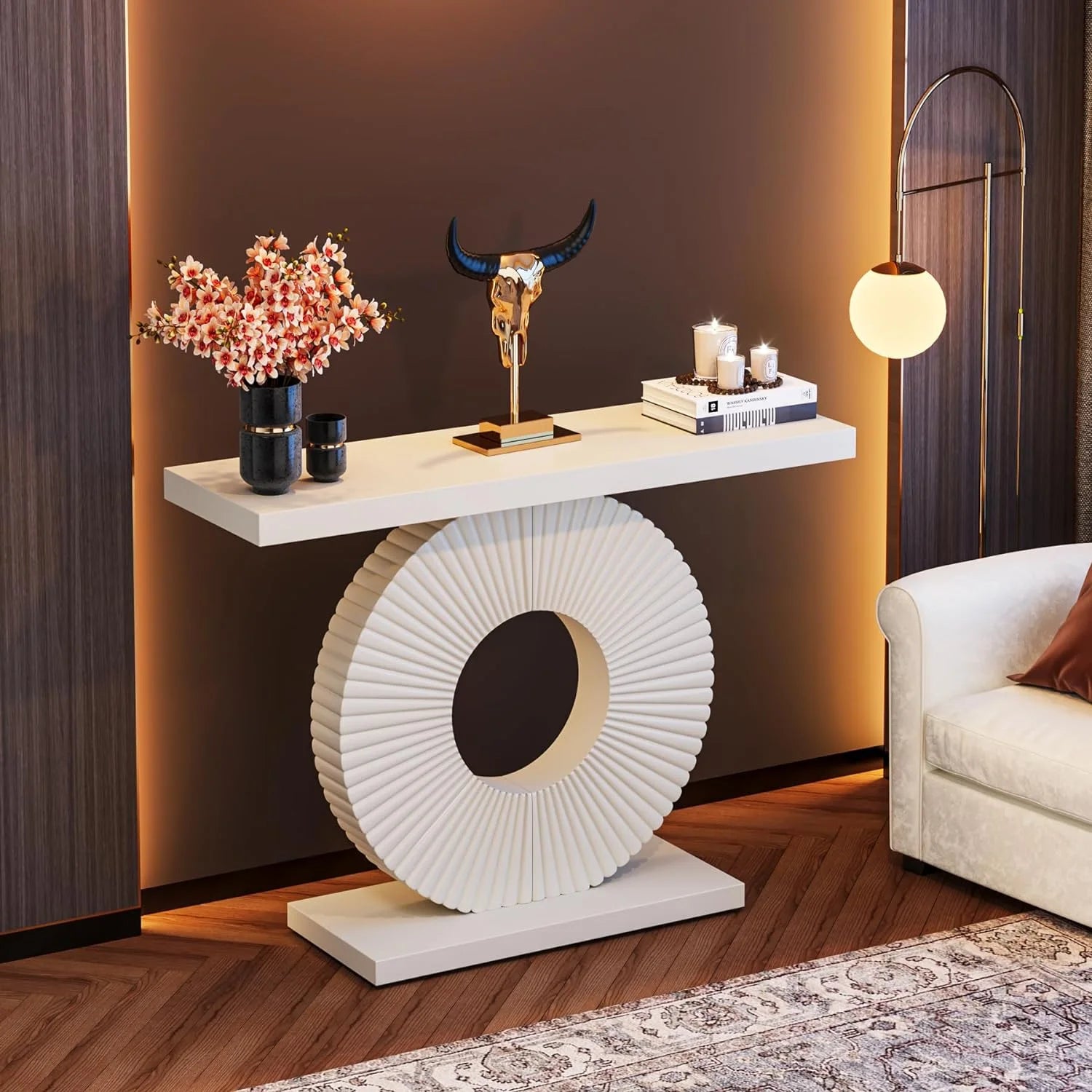 Kelis Modern Console Table Wood Entryway Table Sofa Table