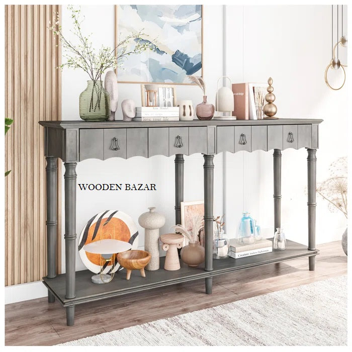 63'' Solid Wood Console Table - Wooden Bazar
