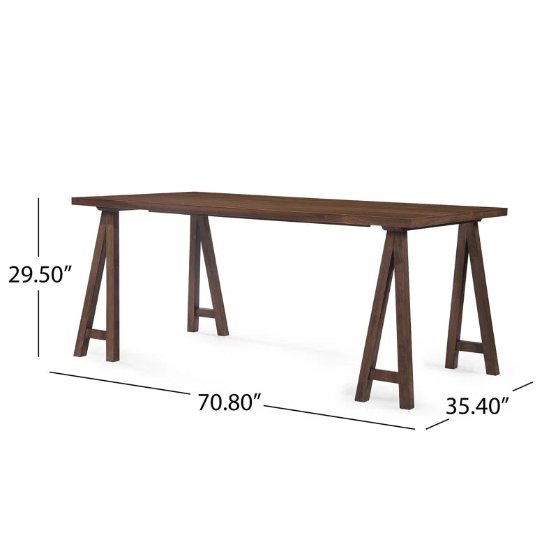 Kadley 6 Seater Dining Table Set in Natural Oak And Walnut Finish - Wooden Bazar