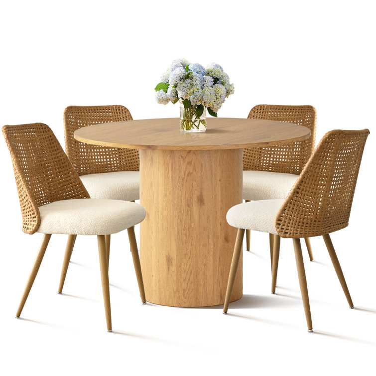 Alexandrina 4-Piece Round Dining Set