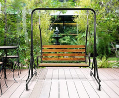 Stylish Teak Wood 2 Seater Swing | Perfect Balcony Jhula with Durable Iron pipe
