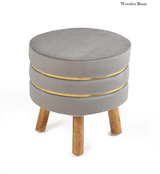 Seating Pouffes Ottoman Stool for Living Room - Wooden Bazar