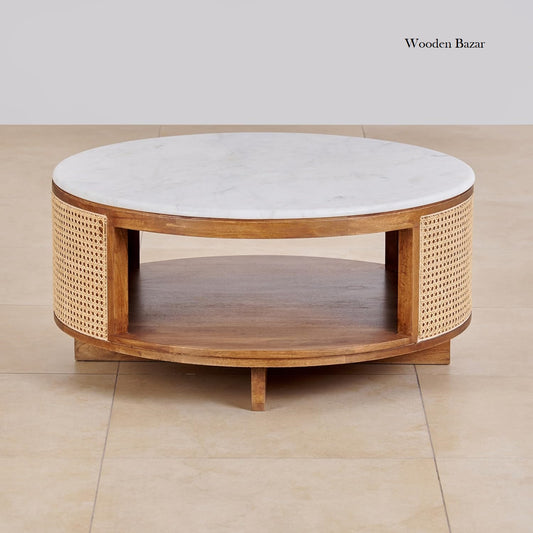 Modern Round Coffee Table For Your Living Room - Wooden Bazar
