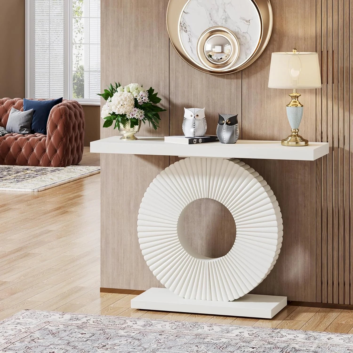 Kelis Modern Console Table Wood Entryway Table Sofa Table