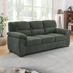 Denik 3 Seater Comfy Couches With Deep Seat For Living Room - Wooden Bazar