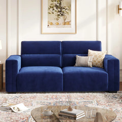 Hikky Deep Seat 2 Seater Sofa with Wooden Frame - Wooden Bazar