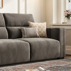 Hikky Deep Seat 2 Seater Sofa with Wooden Frame - Wooden Bazar