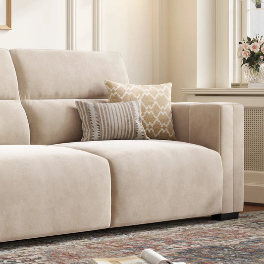 Comfy Loveseat Sofa with Deep Seat & High-Rebound Cushions