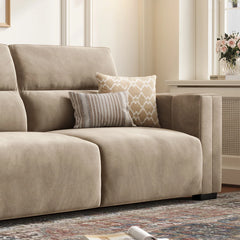 Hikky Deep Seat 2 Seater Sofa with Wooden Frame - Wooden Bazar