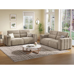 Hikky Deep Seat 2 Seater Sofa with Wooden Frame - Wooden Bazar