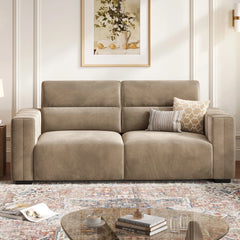 Hikky Deep Seat 2 Seater Sofa with Wooden Frame - Wooden Bazar