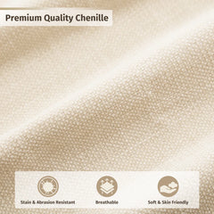 Kennick Modern Sofa Chenille Wooden Upholstered Couch