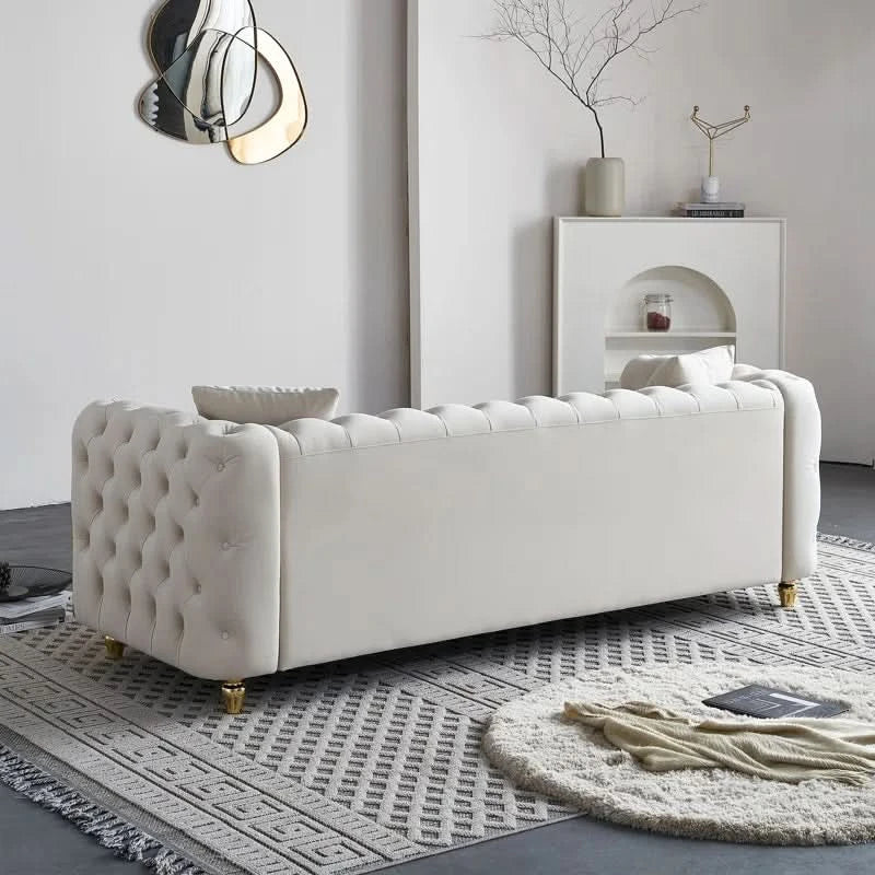 White Leather Sofa White Tufted Sofa Set 86 Widez Luxury Modern