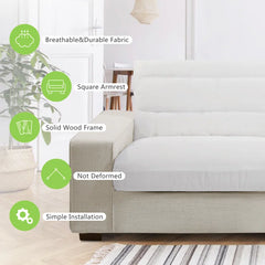 Luxury Modern Upholstered Sofa For Living Room, Couches With Solid Wood Frame