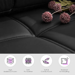 Recks Modern 3 Seater Sofa - Wooden Bazar