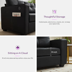 Sinsix Modern 3 Seater Sofa - Wooden Bazar