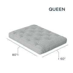 8" Gel Memory Foam Queen Size Futon Mattress
