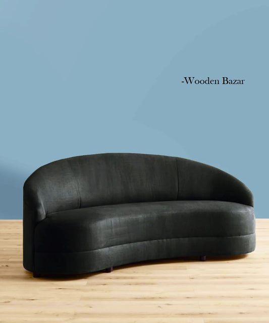 Casper Unique 3 Seater sofa in Black color - Wooden Bazar