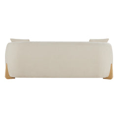 Divaag Upholstered Modern Curved Chenille Sofa with Unique Wood Legs