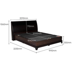 Marsh Royal King Size Bed in Cherry Finish - Wooden Bazar