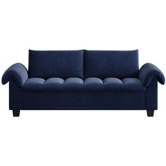 Wimpik Upholstered Sofa With Wood Legs - Wooden bazar