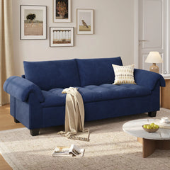 Wimpik Upholstered Sofa With Wood Legs - Wooden bazar