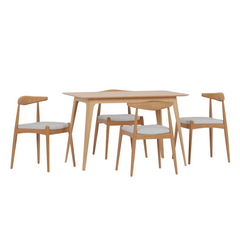 Aubray Solid Wood Dining Set