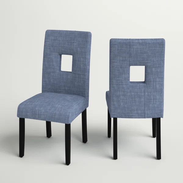Aayush Linen Solid Back Side Chair (Set of 2) - Wooden Bazar