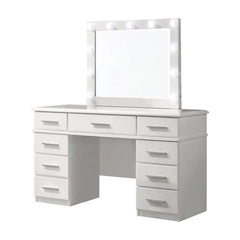 oelex White Vanity Dressing Table - Wooden Bazar