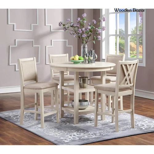 Wooden Bazar  4 - Person Solid Wood Dining Set