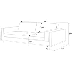 Aberto 2 - Piece Living Room Luxury Sofa Set